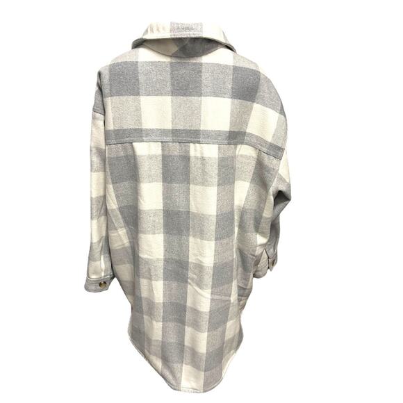XXL Old Navy Womens Button Down Collared Shacket Heavy Flannel - Picture 9 of 12